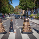 Illustration for article titled The Doctor And His Companion Cross Road To Recreate Album Cover